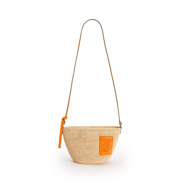 ロエベ 偽物 ポシェットバッグ  ラフィアショルダーバッグ A689W10X03